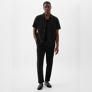 NWT GAP Black Easy Linen-Blend Pants - Size Medium 🔹